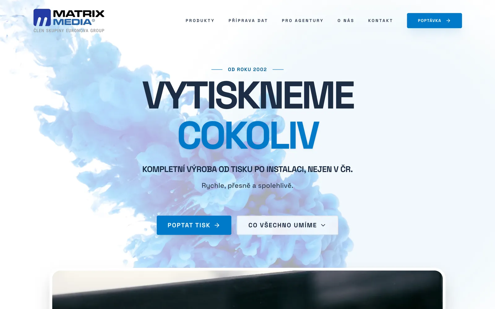 Ukázka webu Matrix Media