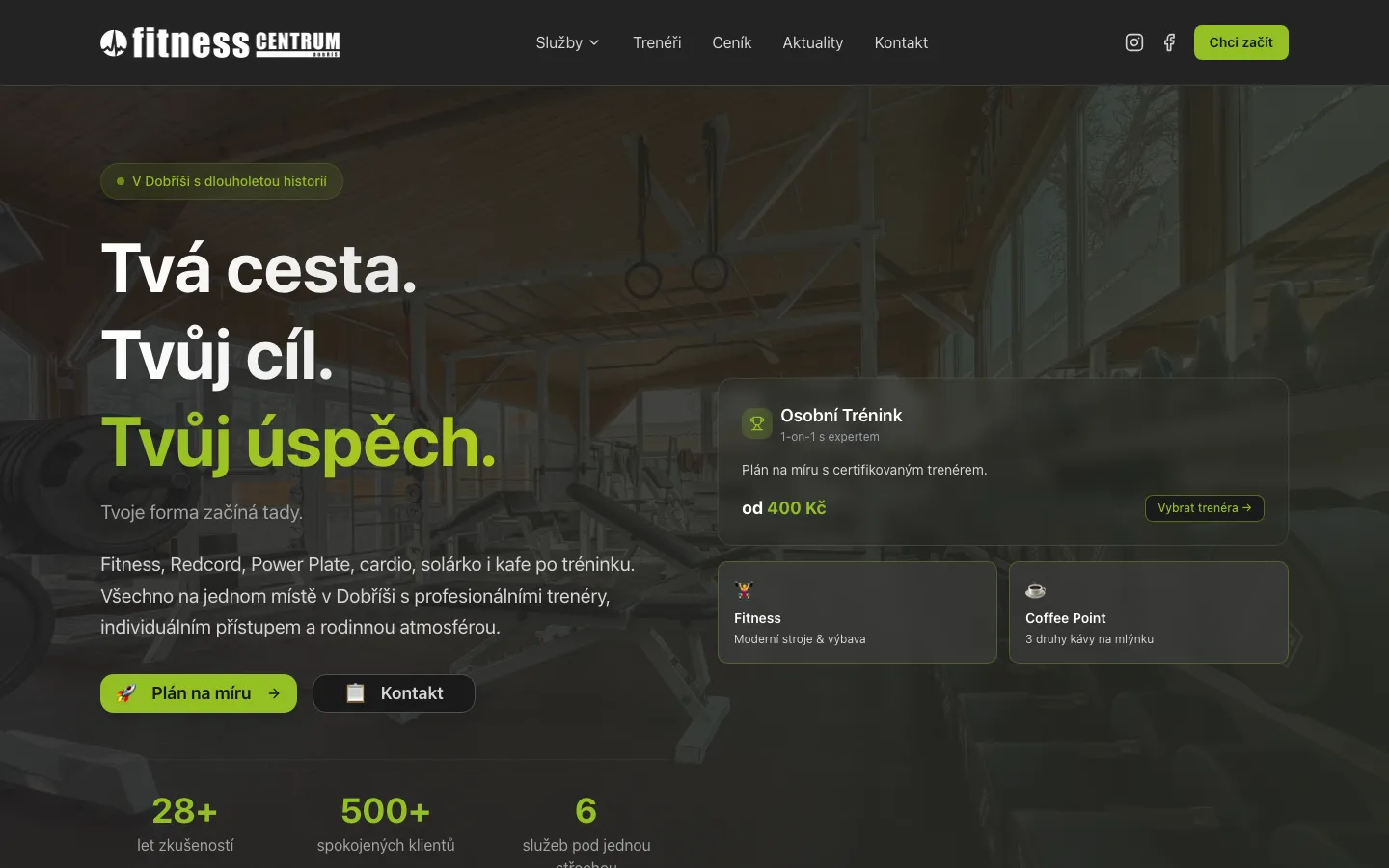 Náhled projektu Fitness Dobříš — Sport & Wellness