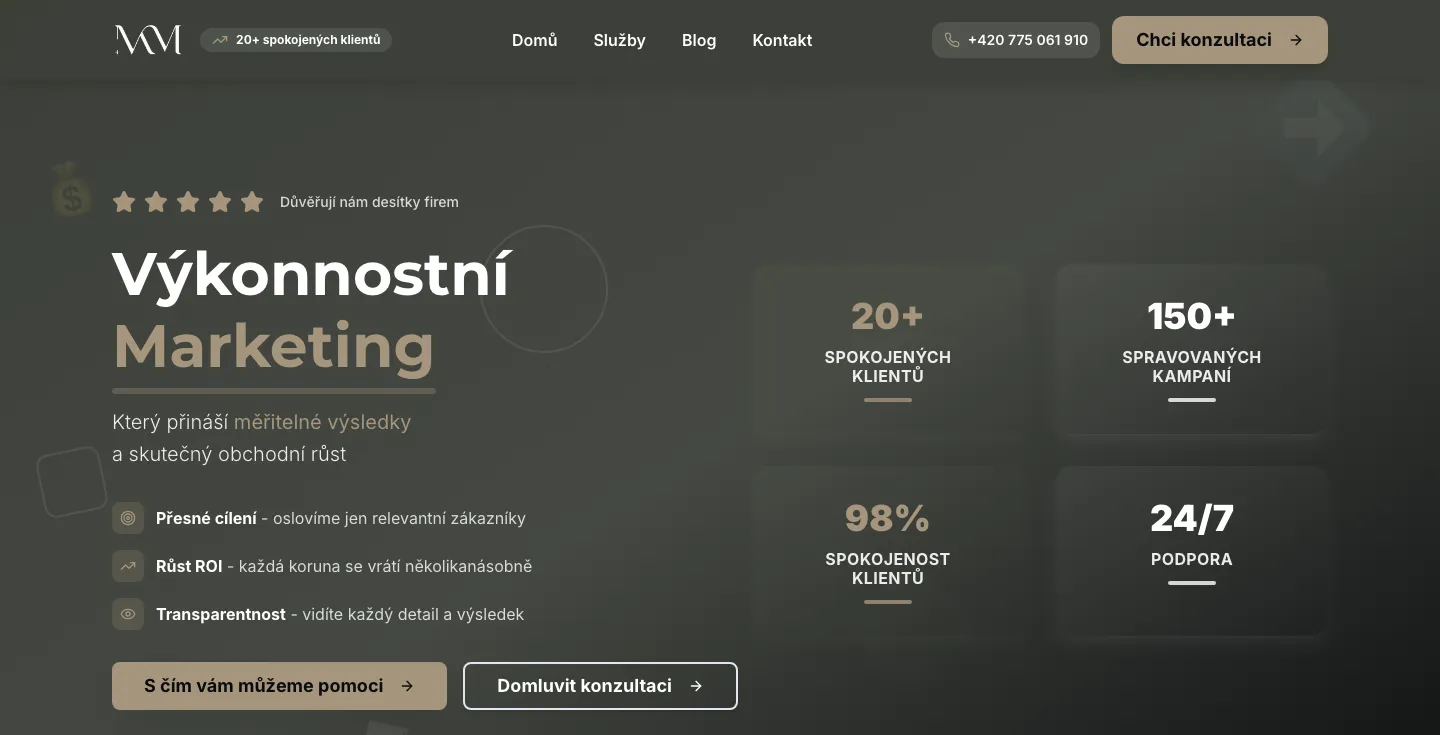 Náhled projektu MVKM Studio — Marketingová Agentura
